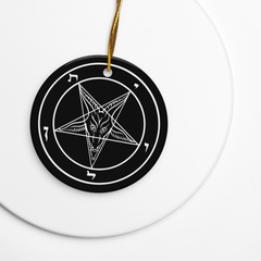 Sigil of Baphomet Double - sided Ceramic Ornament - Satanme