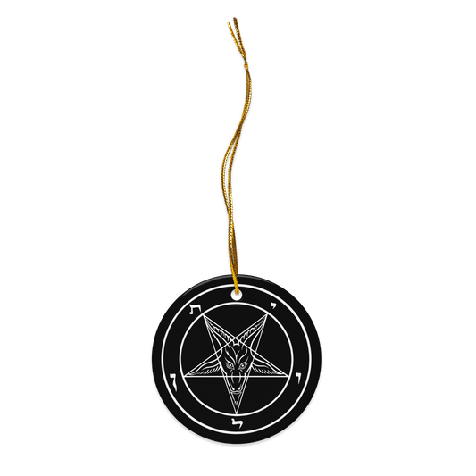 Sigil of Baphomet Double - sided Ceramic Ornament - Satanme