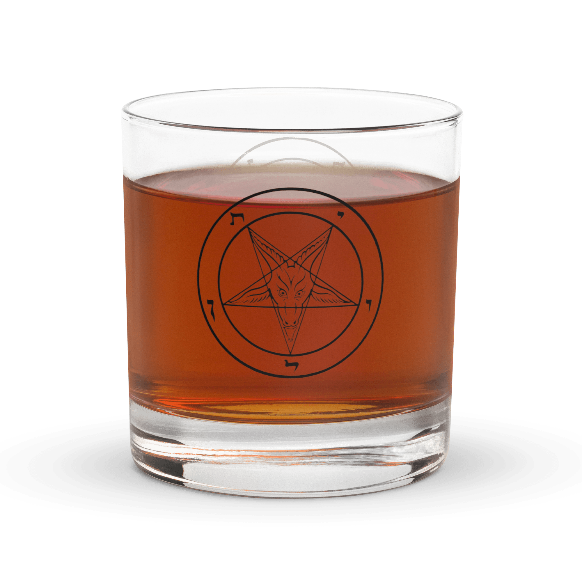 Sigil of Baphomet Rocks Glass - Satanme