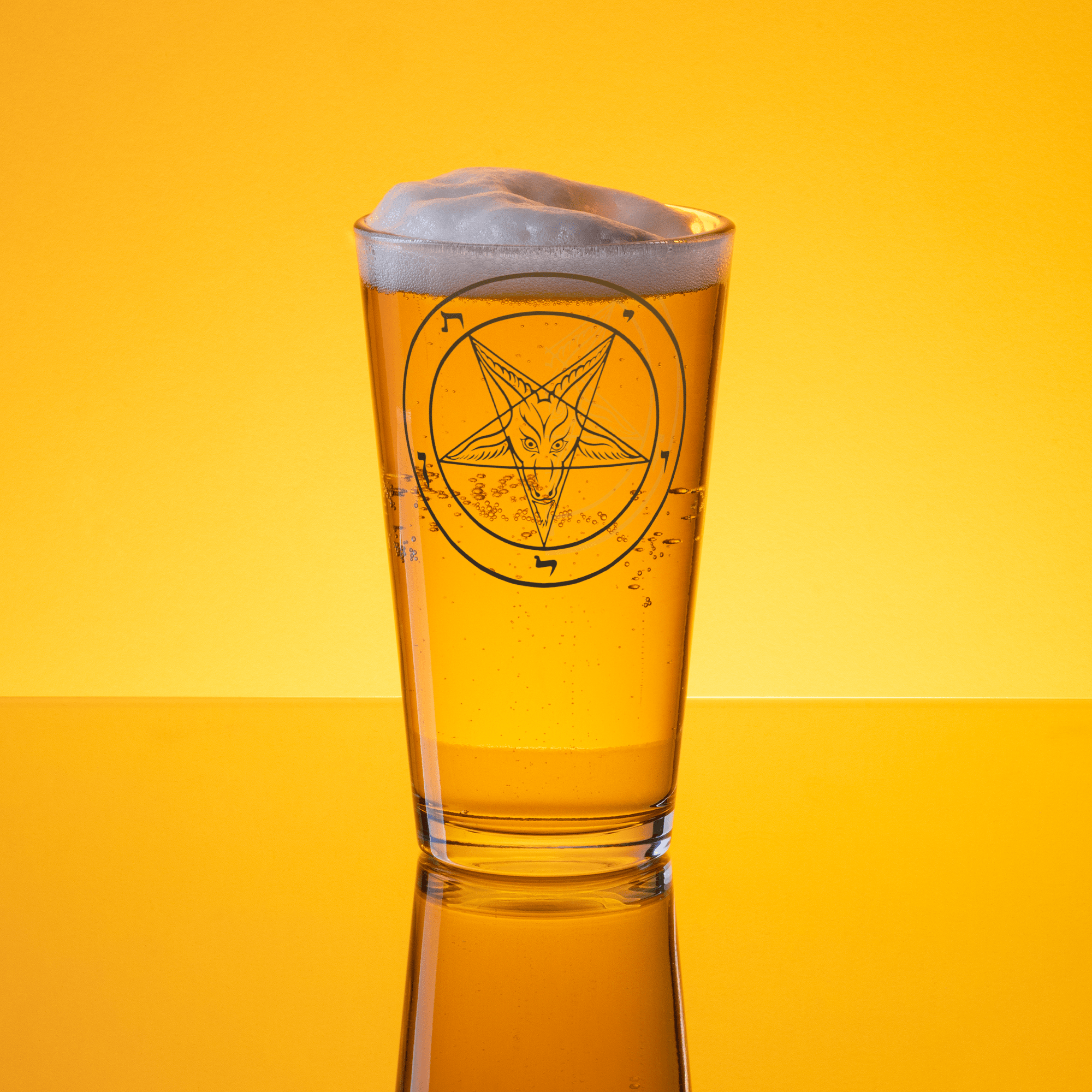 Sigil of Baphomet Shaker Pint Glass - Satanme