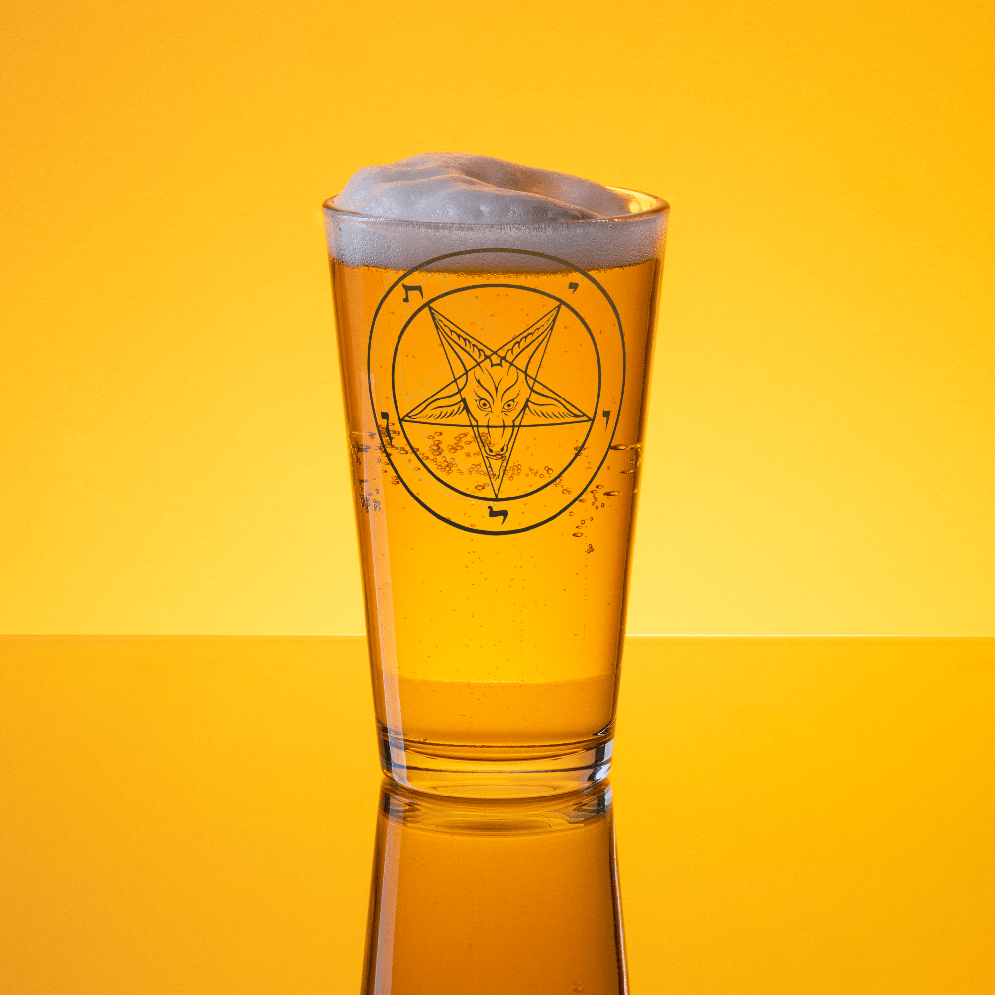 Sigil of Baphomet Shaker Pint Glass - Satanme