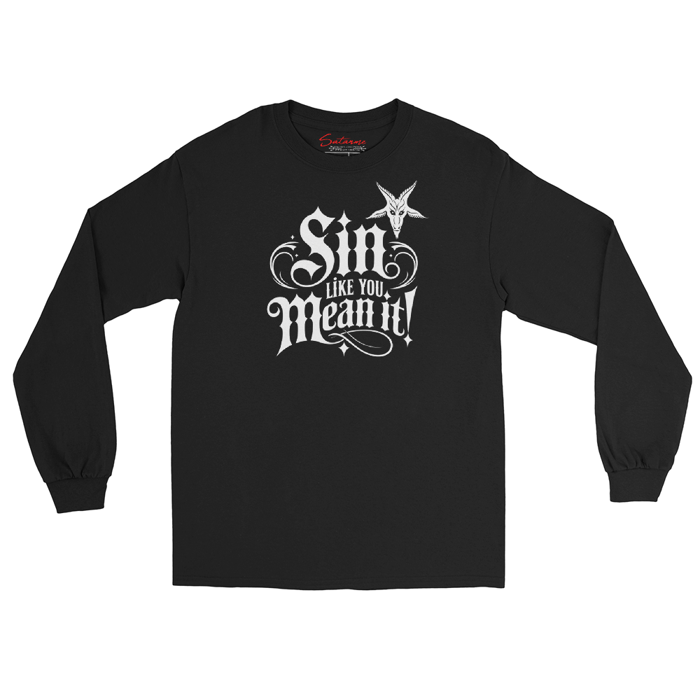 Sin Like You Mean It Long Sleeve Shirt - Satanme