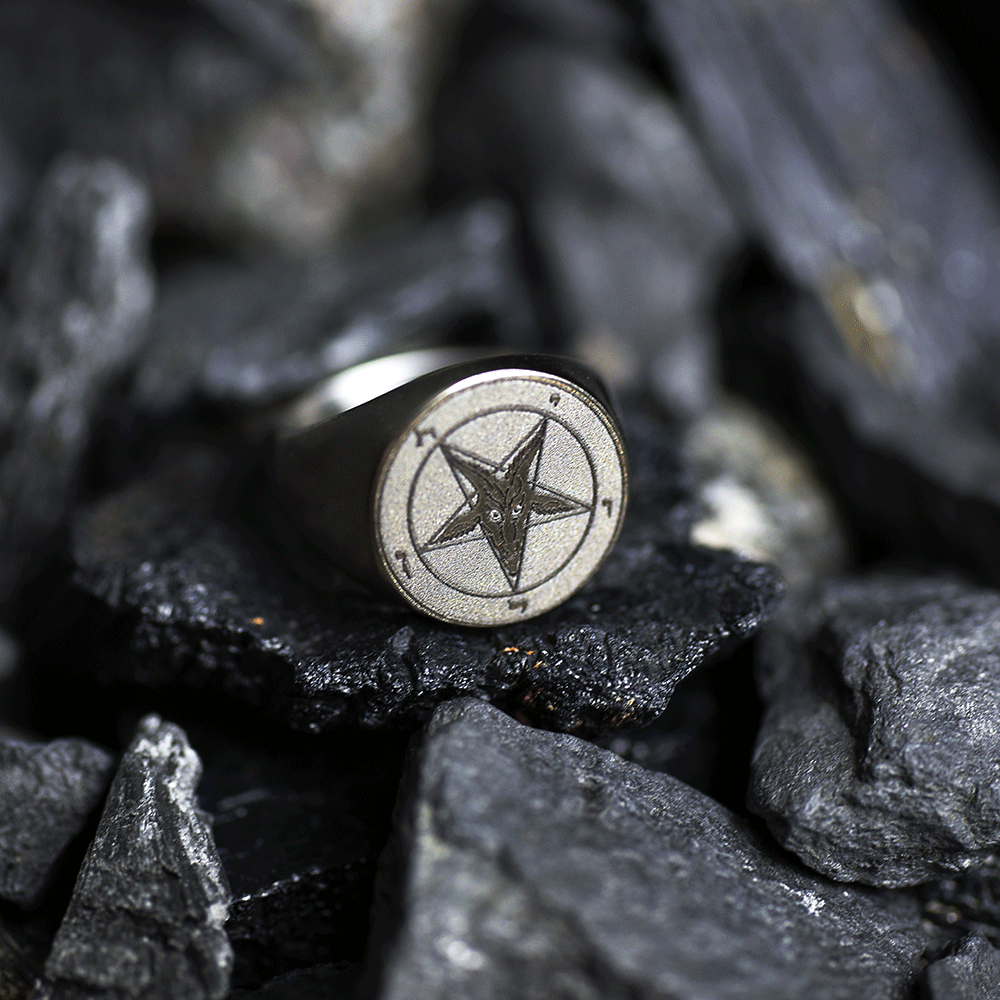 The Ghost Baphomet Ring - Satanme