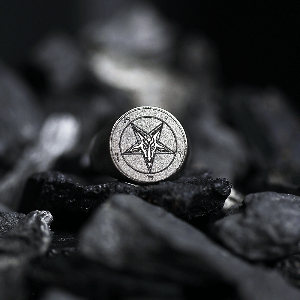 The Ghost Baphomet Ring - Satanme