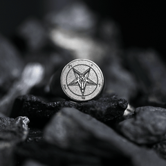 The Ghost Baphomet Ring - Satanme