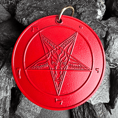 The Pyre Moon - Baphomet Cloisonné Medallion - Satanme