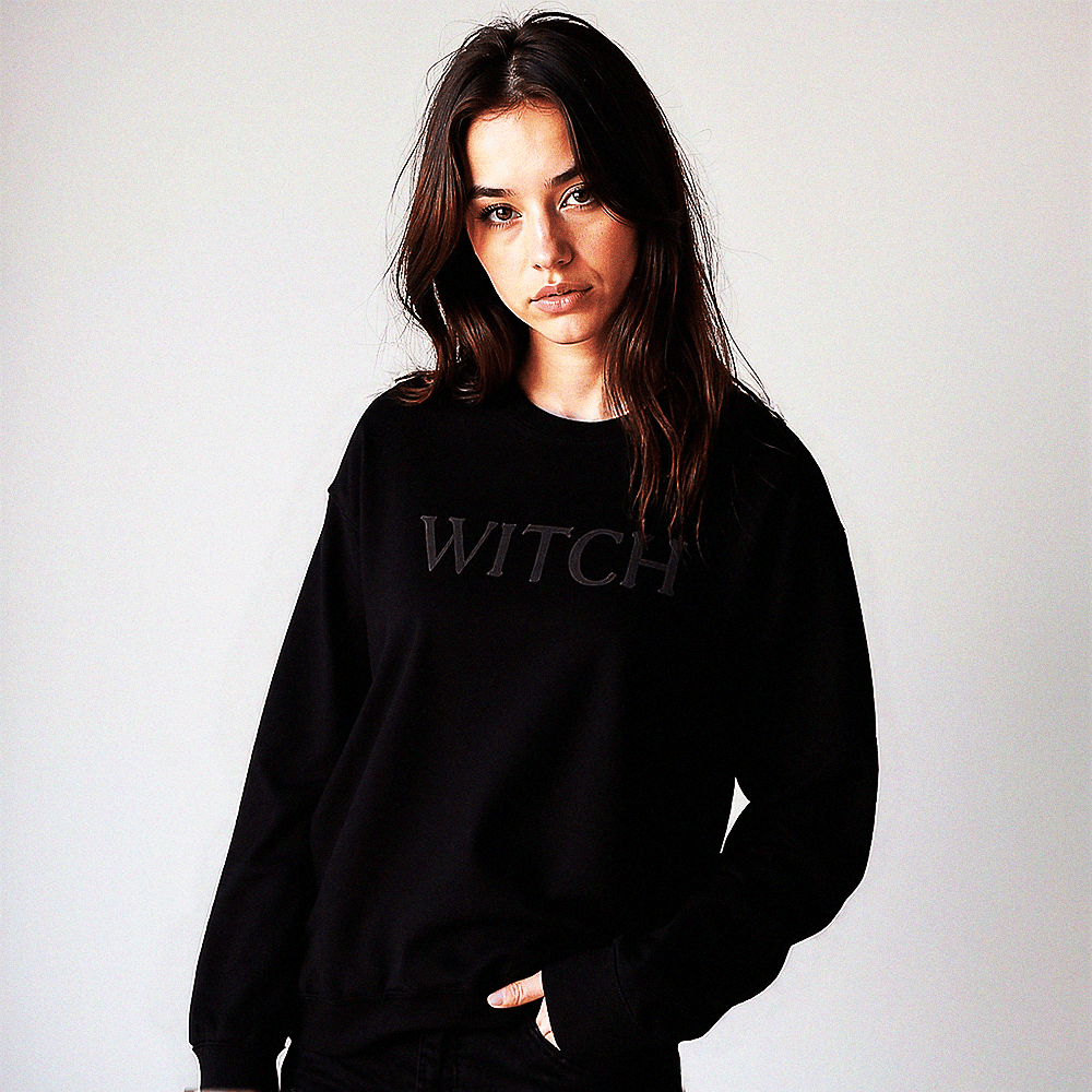 WITCH Embroidered Sweatshirt - Satanme