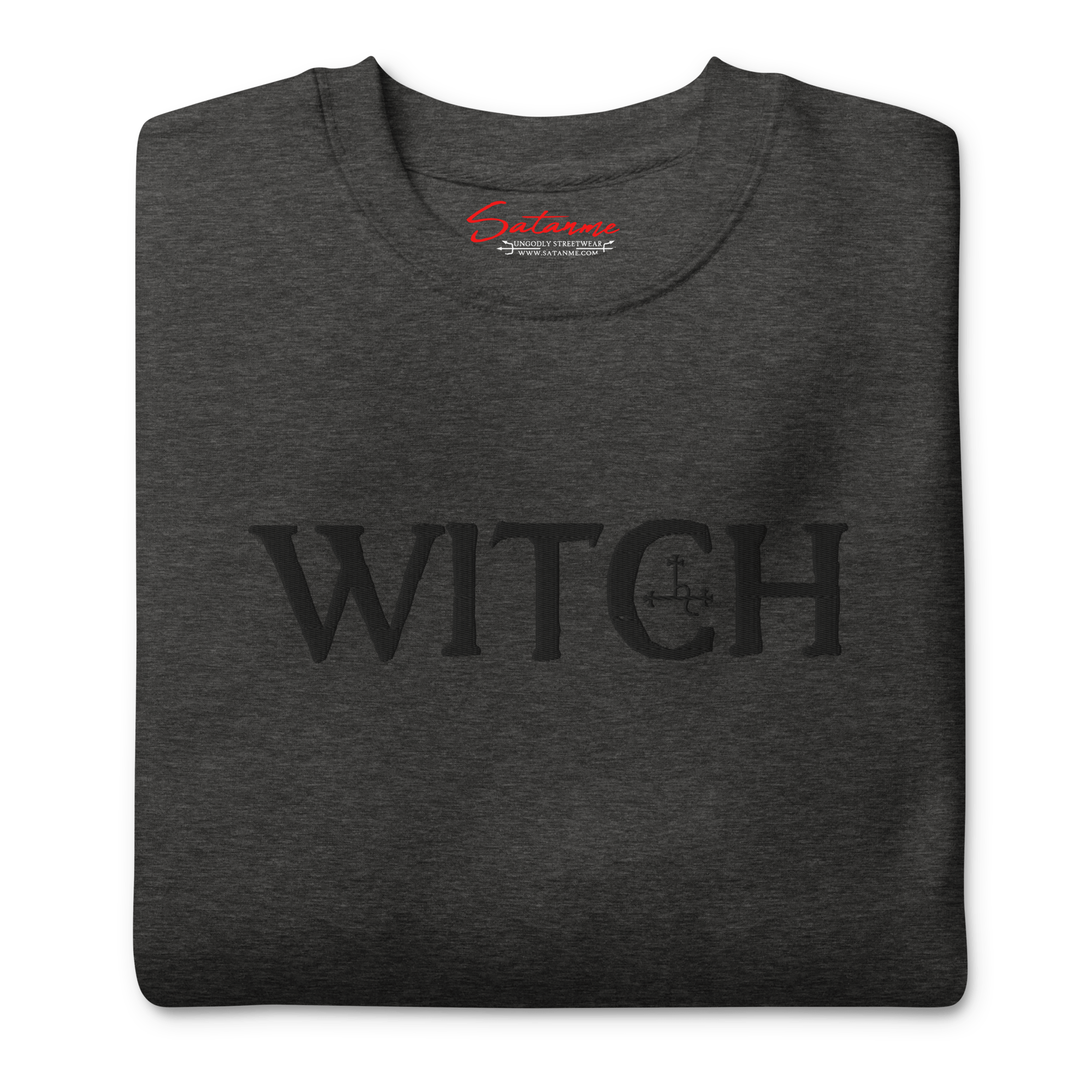 WITCH Embroidered Sweatshirt - Satanme