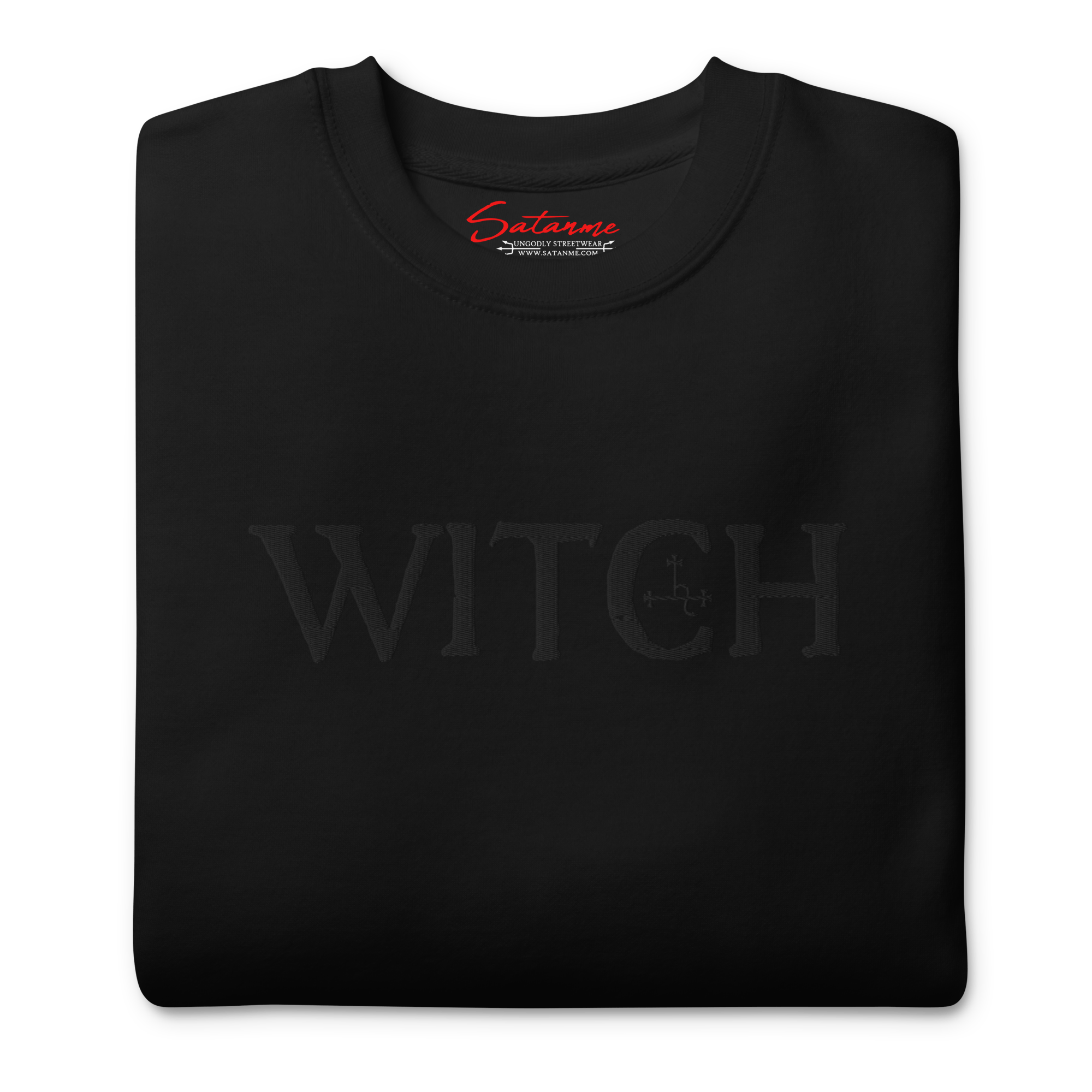 WITCH Embroidered Sweatshirt - Satanme
