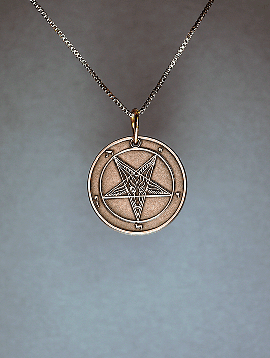 Blood Moon - Baphomet Cloisonné Medallion - Satanme