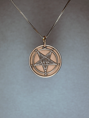 Blood Moon - Baphomet Cloisonné Medallion - Satanme