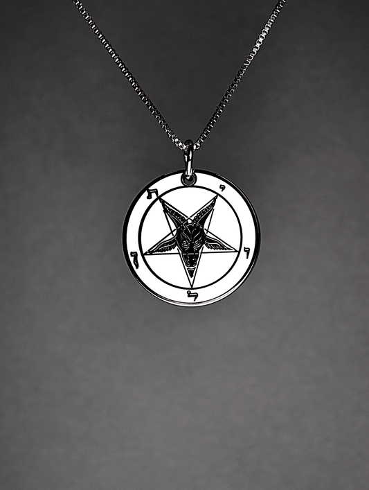 Bone Black - Baphomet Cloisonné Medallion - Satanme