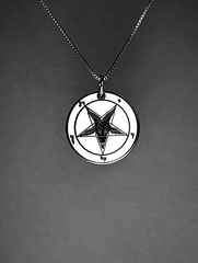 Bone Black - Baphomet Cloisonné Medallion - Satanme