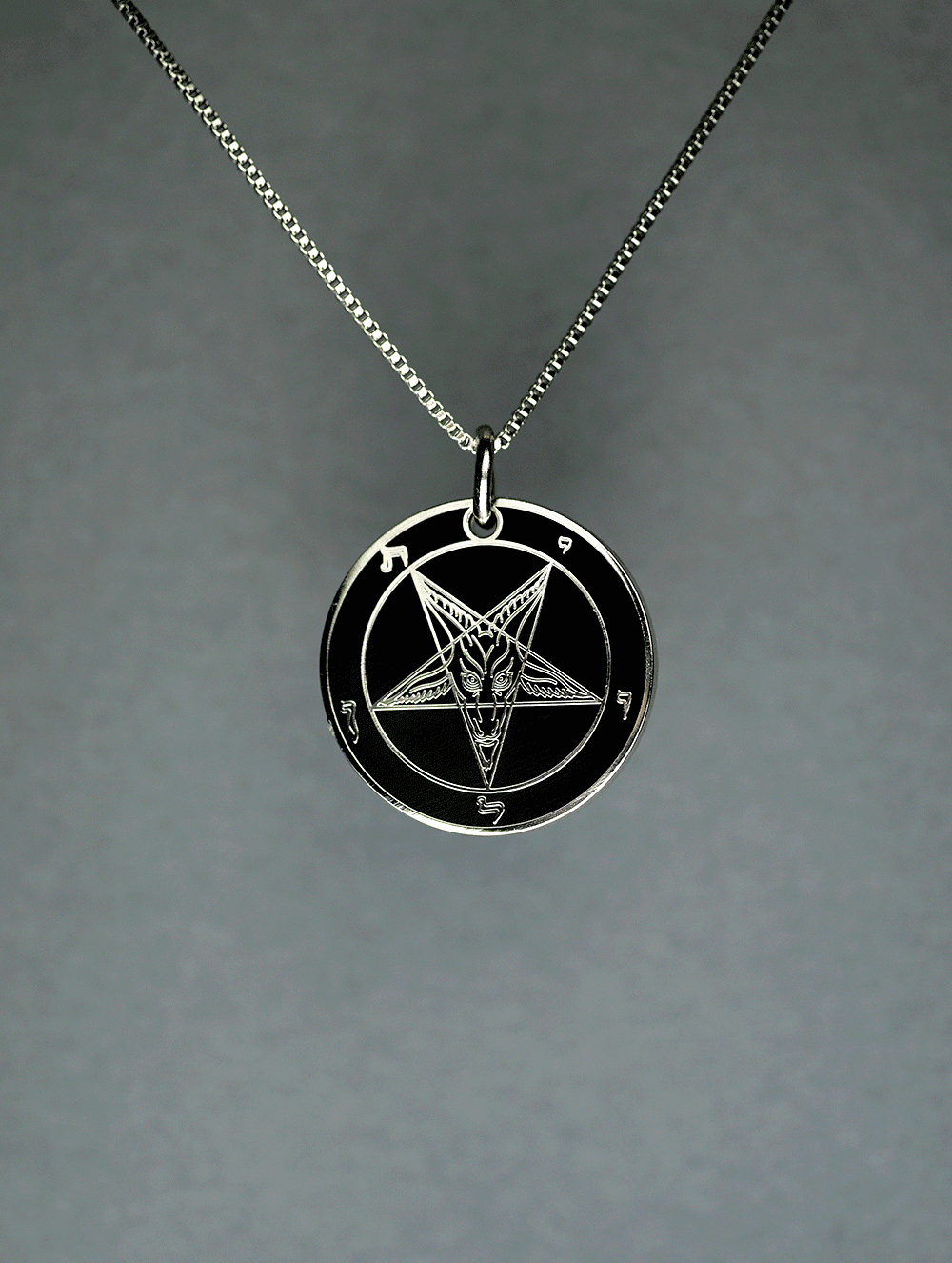 Evening Black - Baphomet Cloisonné Medallion - Satanme