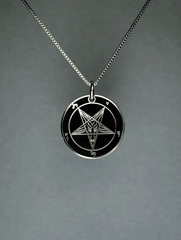 Evening Black - Baphomet Cloisonné Medallion - Satanme