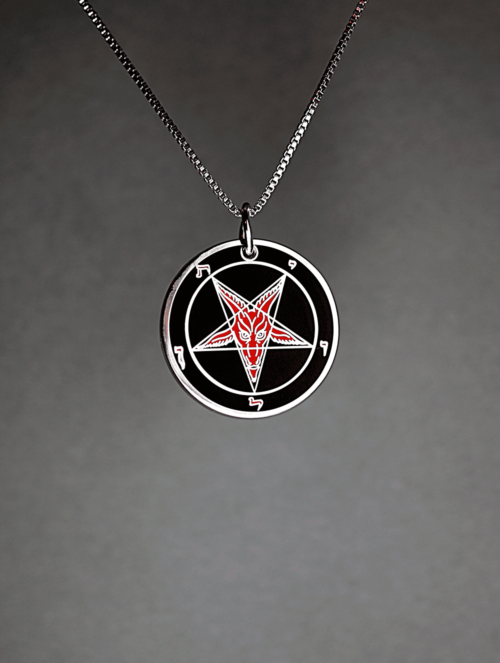 Evening HellFire - Baphomet Cloisonné Medallion - Satanme