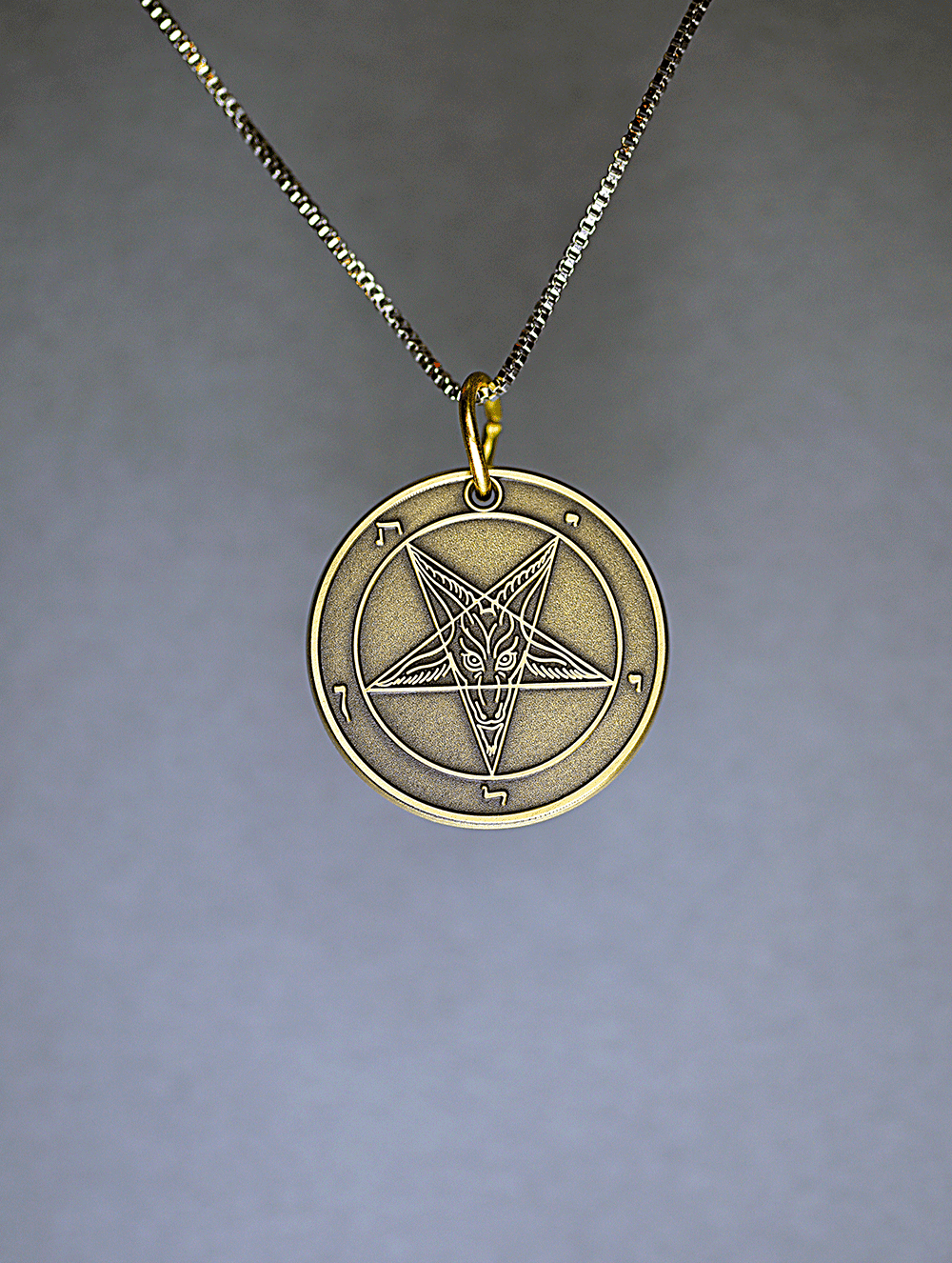 Harvest Moon - Baphomet Cloisonné Medallion - Satanme