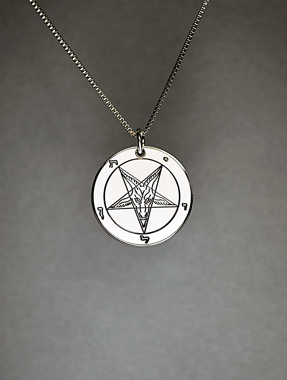 Storm Grey - Baphomet Cloisonné Medallion - Satanme