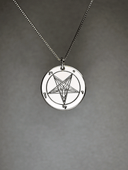 Storm Grey - Baphomet Cloisonné Medallion - Satanme