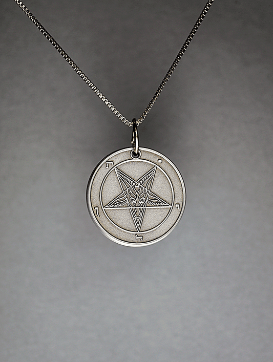Wolf Moon - Baphomet Cloisonné Medallion - Satanme