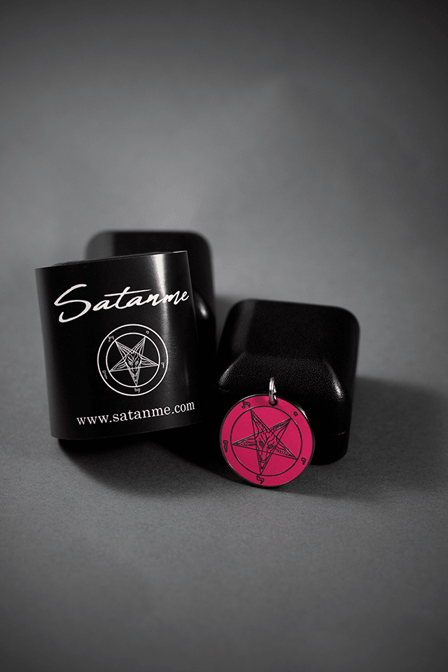 Pretty in Pink - Baphomet Cloisonné Medallion - Satanme