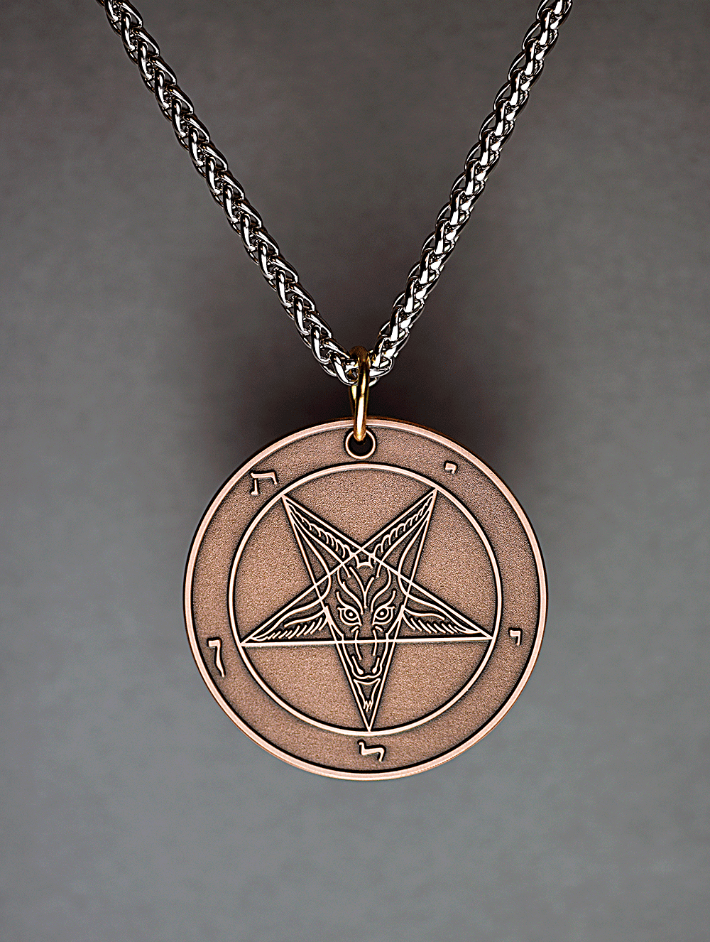 Blood Moon - Baphomet Cloisonné Medallion - Satanme