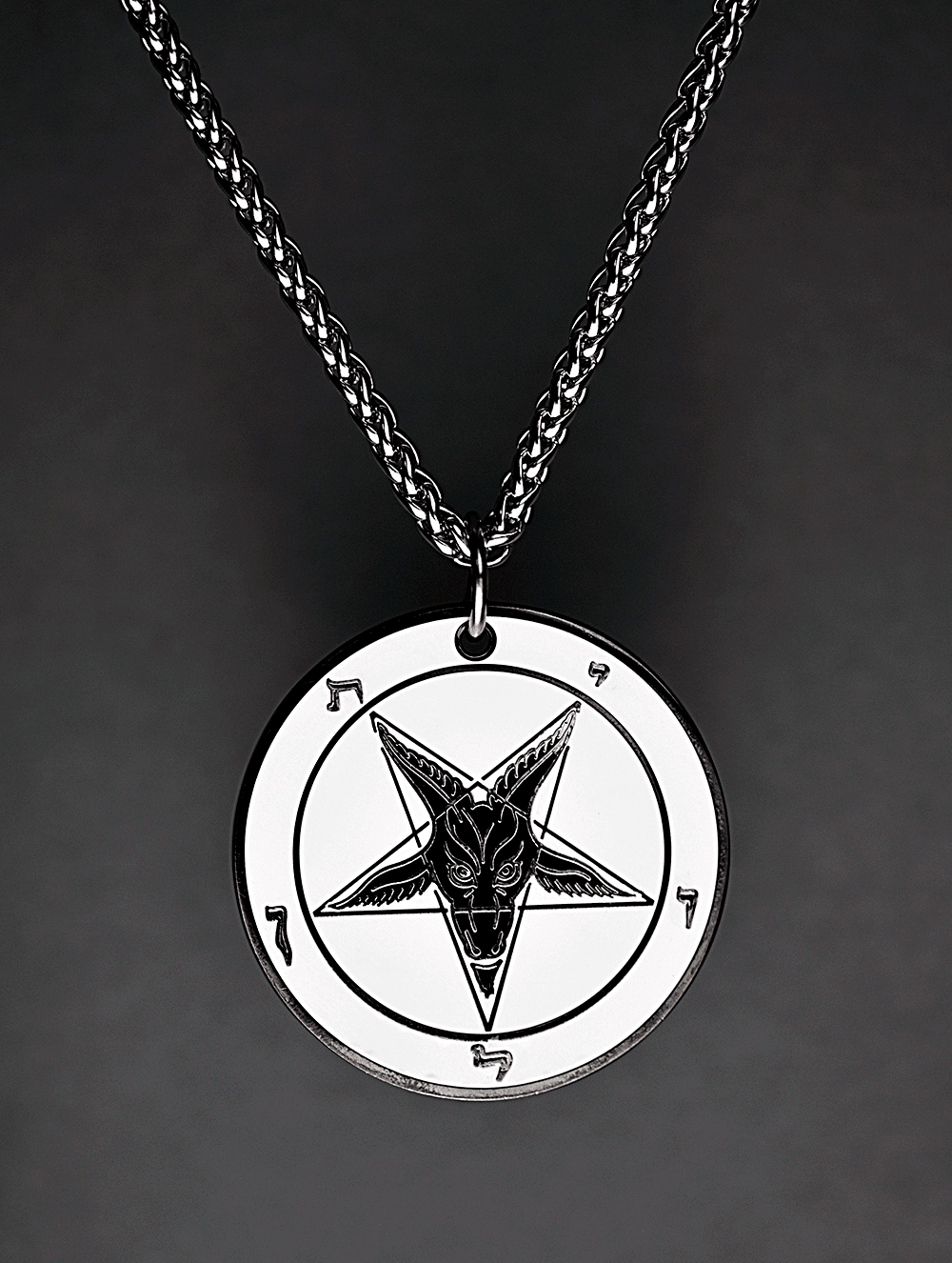 Bone Black - Baphomet Cloisonné Medallion - Satanme