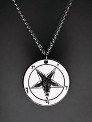 Bone Black - Baphomet Cloisonné Medallion - Satanme