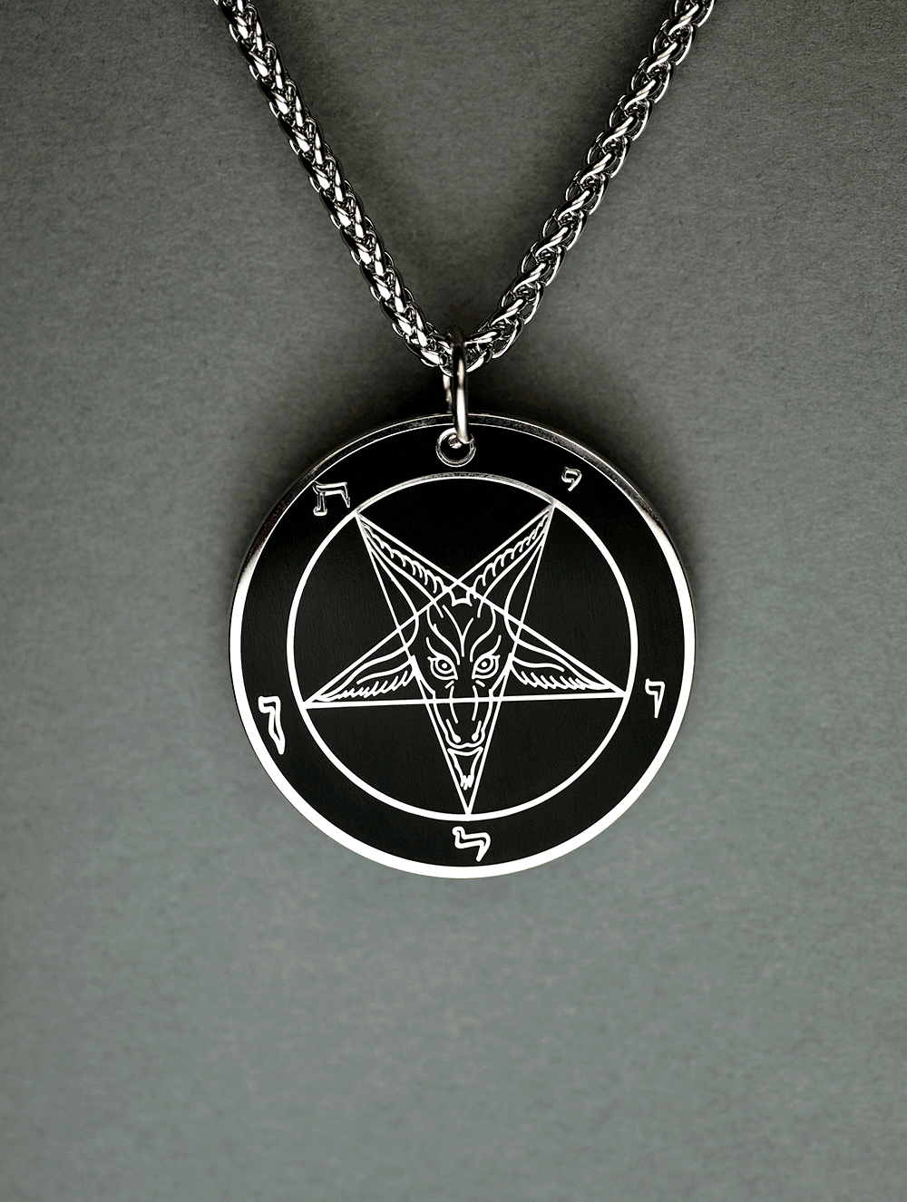 Evening Black - Baphomet Cloisonné Medallion - Satanme