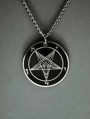 Evening Black - Baphomet Cloisonné Medallion - Satanme