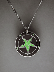 Evening Envy - Baphomet Cloisonné Medallion - Satanme