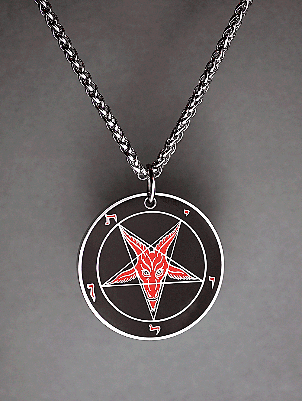 Evening HellFire - Baphomet Cloisonné Medallion - Satanme