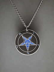 Evening Rage - Baphomet Cloisonné Medallion - Satanme