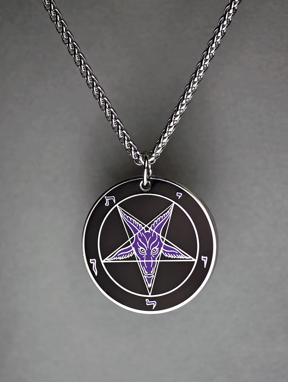 Evening Reign - Baphomet Cloisonné Medallion - Satanme