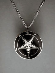 Evening Storm - Baphomet Cloisonné Medallion - Satanme