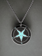 Evening Temptation - Baphomet Cloisonné Medallion - Satanme