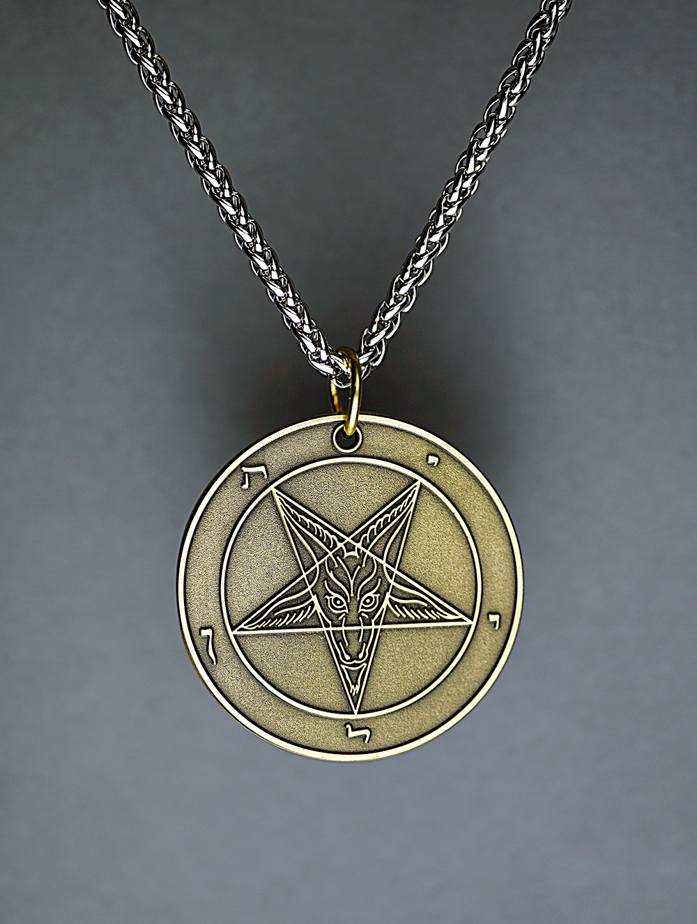 Harvest Moon - Baphomet Cloisonné Medallion - Satanme
