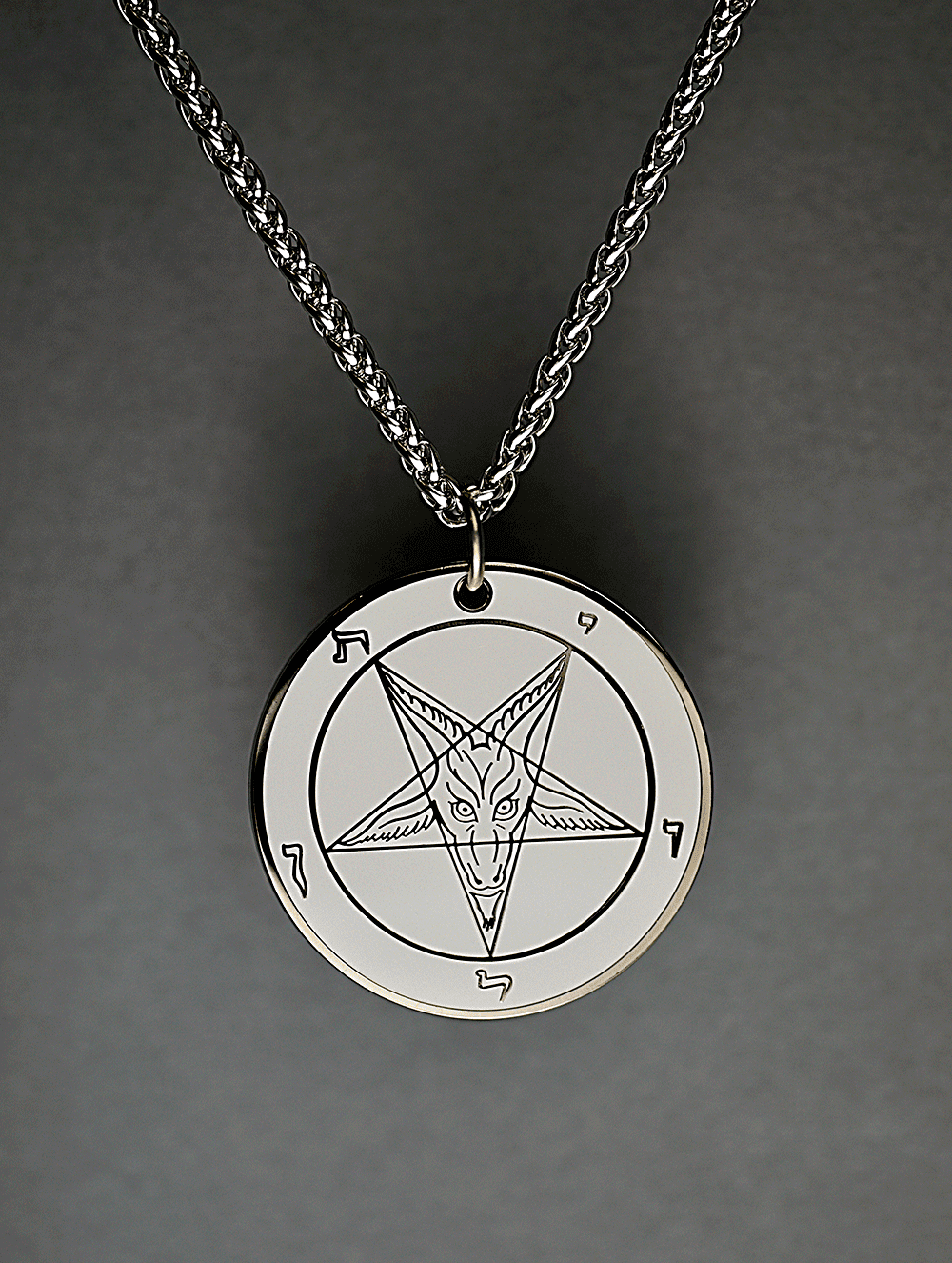 Storm Grey - Baphomet Cloisonné Medallion - Satanme