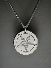 Storm Grey - Baphomet Cloisonné Medallion - Satanme
