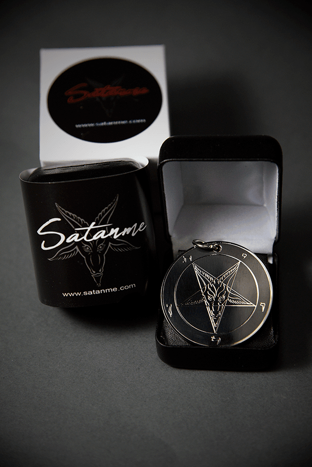 Black as Pitch - Baphomet Cloisonné Medallion - Satanme