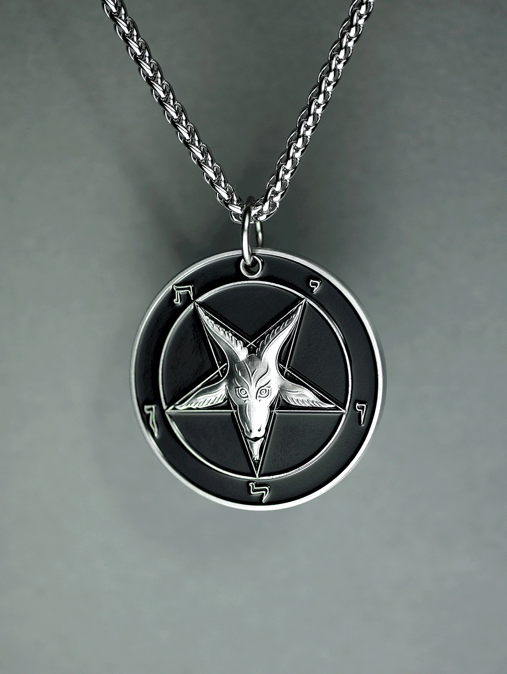 The Devil's Touch - Baphomet Cloisonné Medallion - Satanme