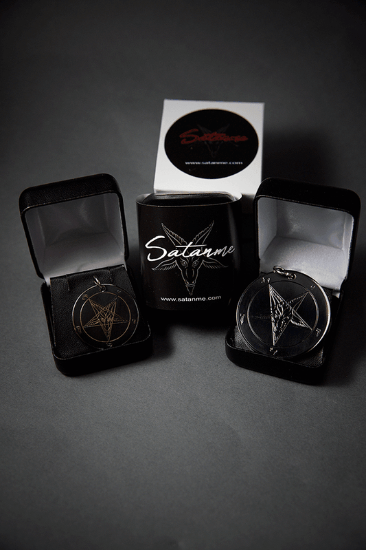 Black as Pitch - Baphomet Cloisonné Medallion - Satanme