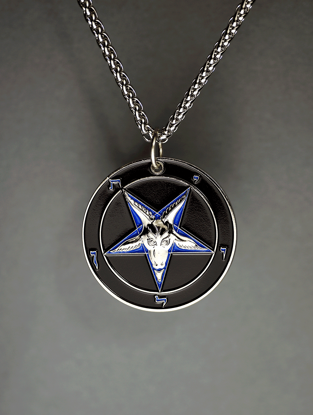 The Devil's Touch - Baphomet Cloisonné Medallion - Satanme