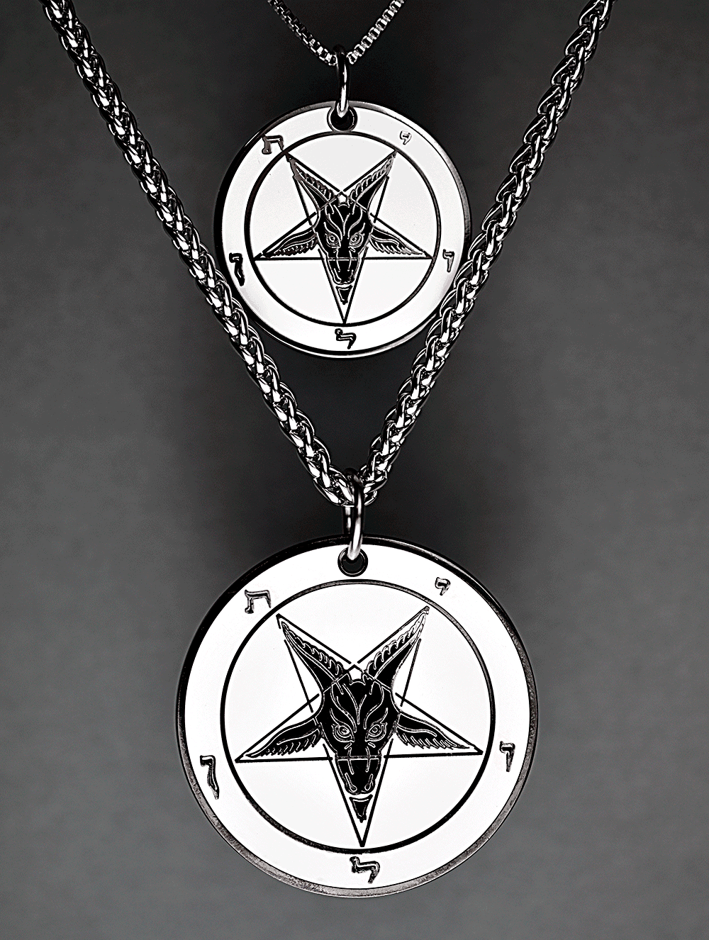 Bone Black - Baphomet Cloisonné Medallion - Satanme
