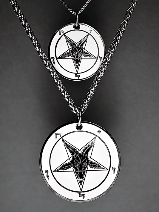 Bone Black - Baphomet Cloisonné Medallion - Satanme