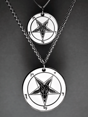 Bone Black - Baphomet Cloisonné Medallion - Satanme