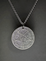 Chaos Series Baphomet Cloisonné Medallion - Satanme