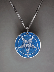 Chaos Series Baphomet Cloisonné Medallion - Satanme