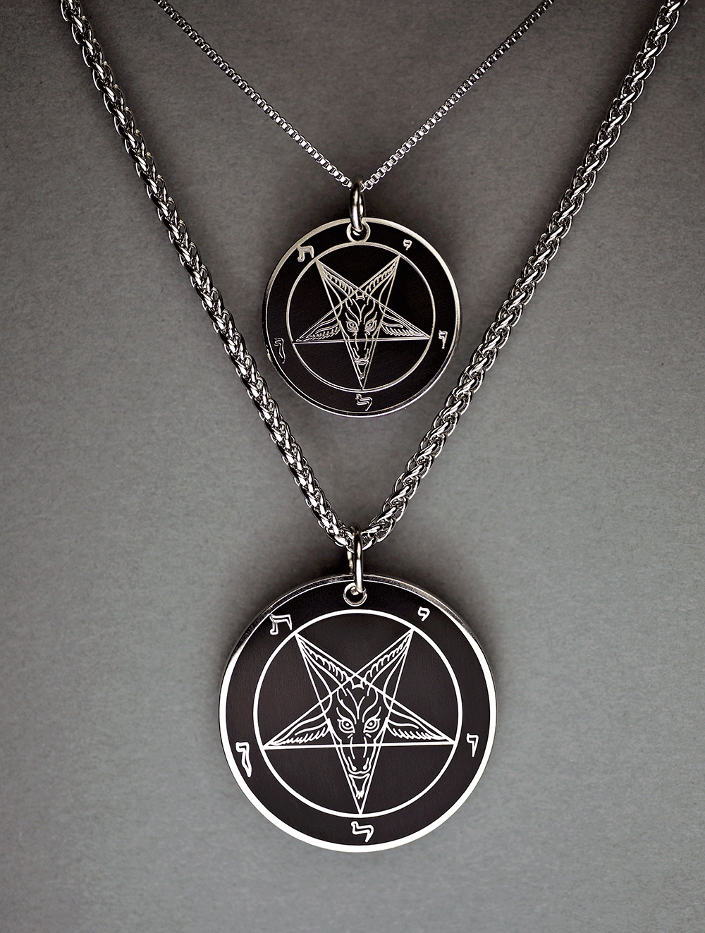 Evening Black - Baphomet Cloisonné Medallion - Satanme