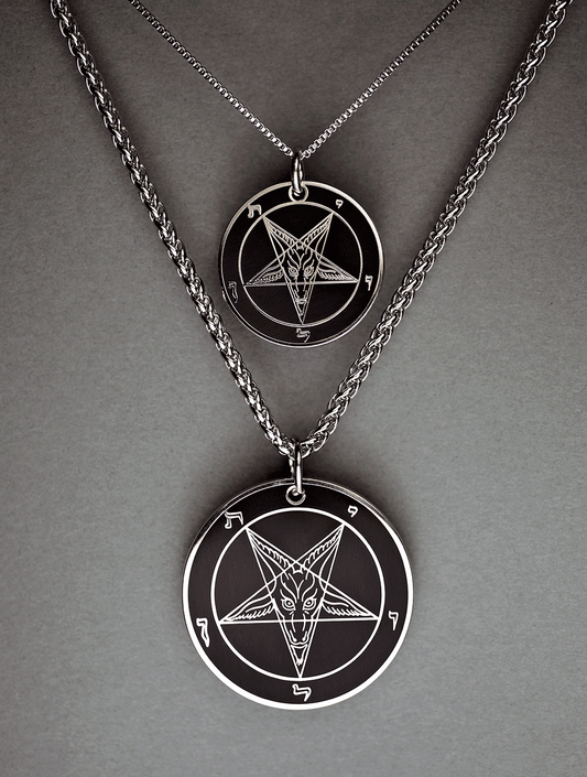 Evening Black - Baphomet Cloisonné Medallion - Satanme